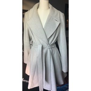 ASOS Skater Coat w/ Self Belt & Oversized Collar